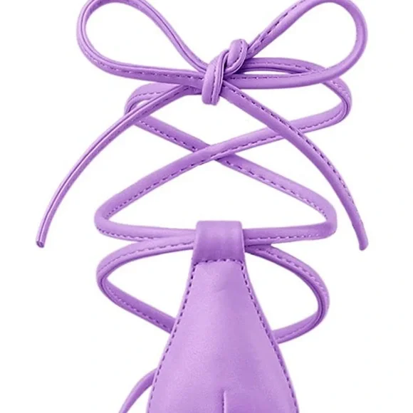 Allegra K Purple Lace up Heels, Size 7.5 - Picture 7 of 9